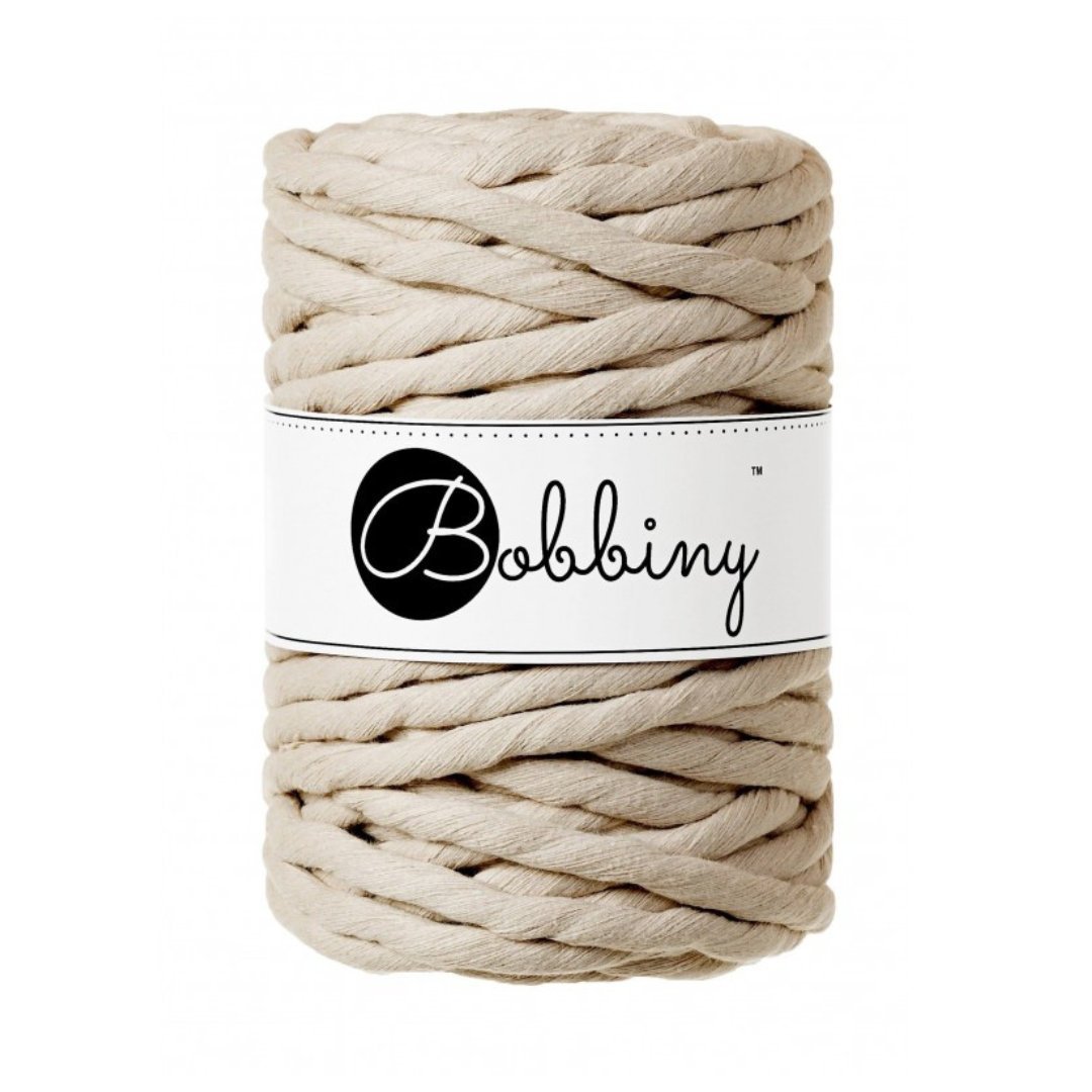 Bobbiny Macramé Cord (9mm) (Beige)