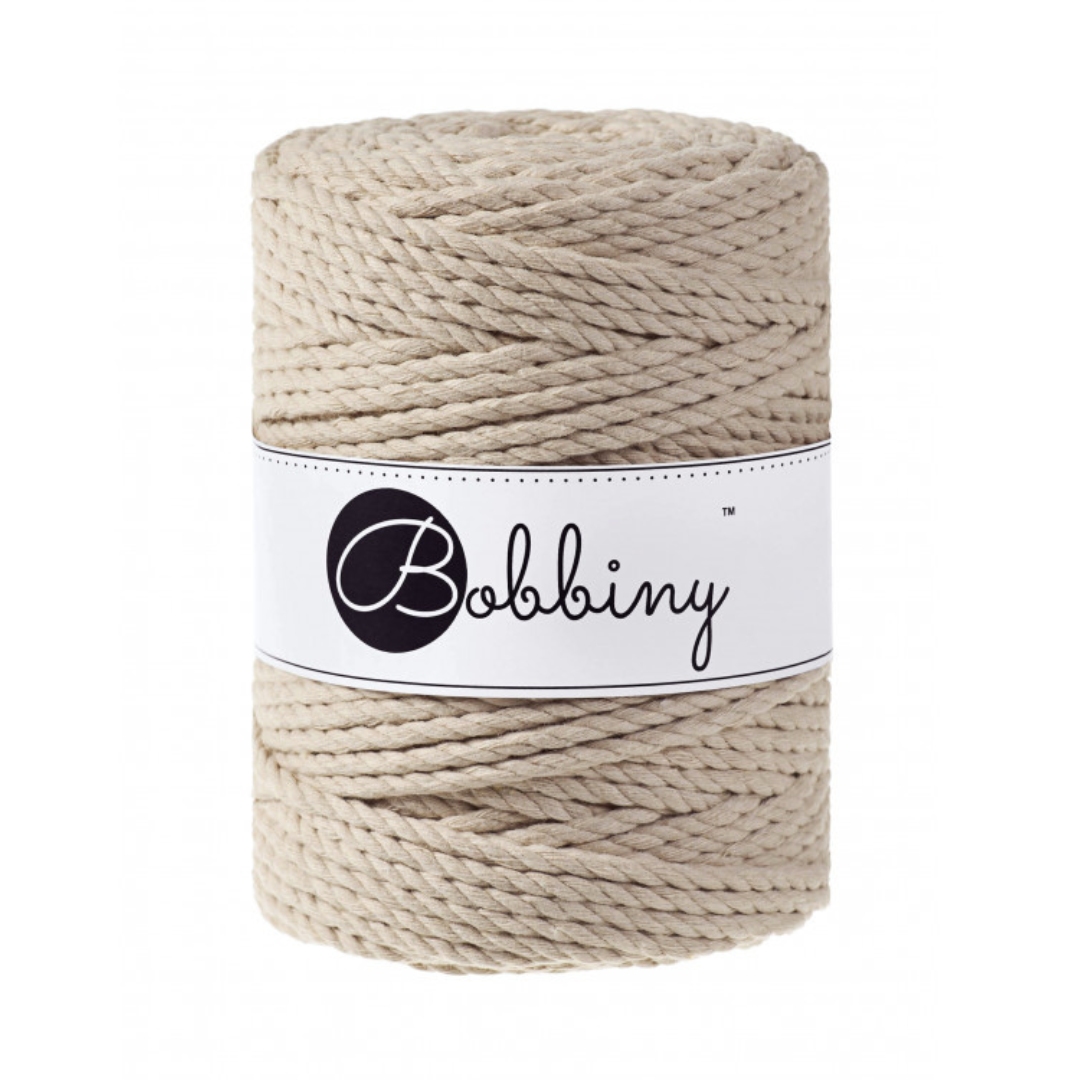 Bobbiny Macramé Rope (5mm) (Beige)