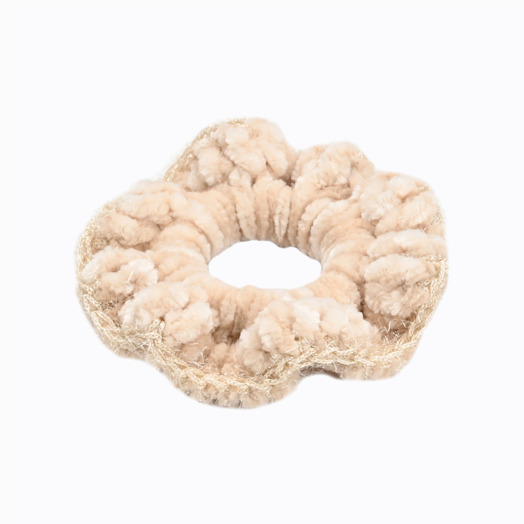 Handmayd Velvet Scrunchie (Beigey Beige)