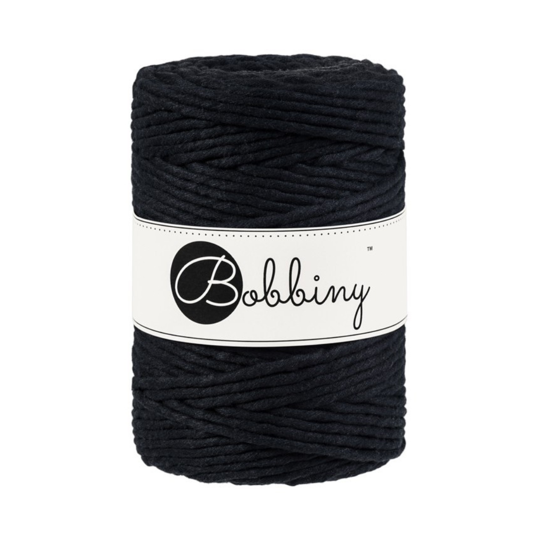 Bobbiny Macramé Cord (5mm) (Black)
