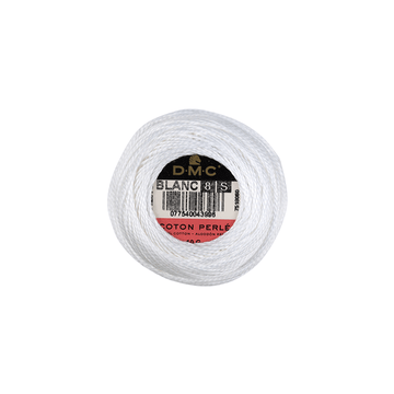DMC Coton Perlé 8 Embroidery Thread (The White Shades) (Blanc)
