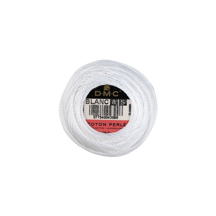 DMC Coton Perlé 8 Embroidery Thread (Blanc)