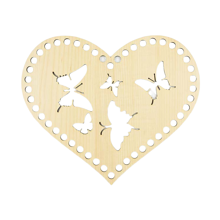 Handmayk Crochet Wood Base (Butterflies)