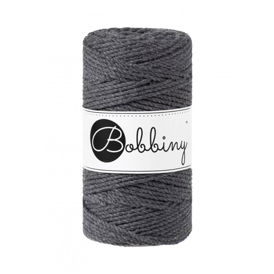 Bobbiny Macramé Rope (3mm) (Charcoal)