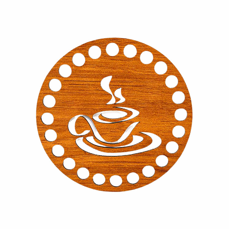 Handmayk Crochet Wood Base (Coffee Time)