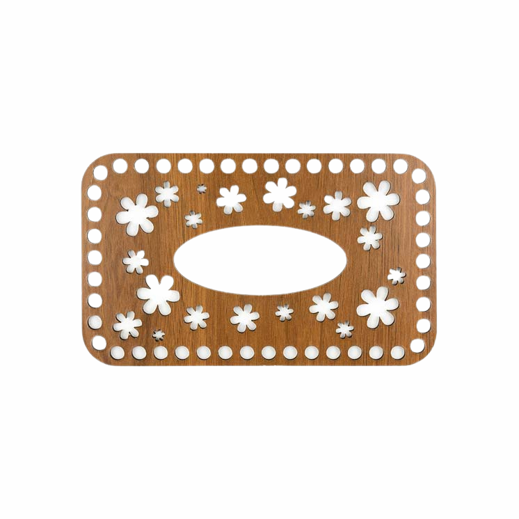 Handmayk Crochet Wood Base (Flowers)