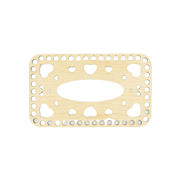 Handmayk Crochet Wood Base (Hearts)