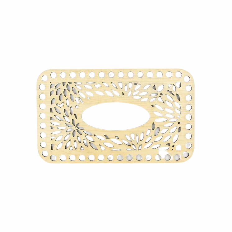 Handmayk Crochet Wood Base (Leaves)