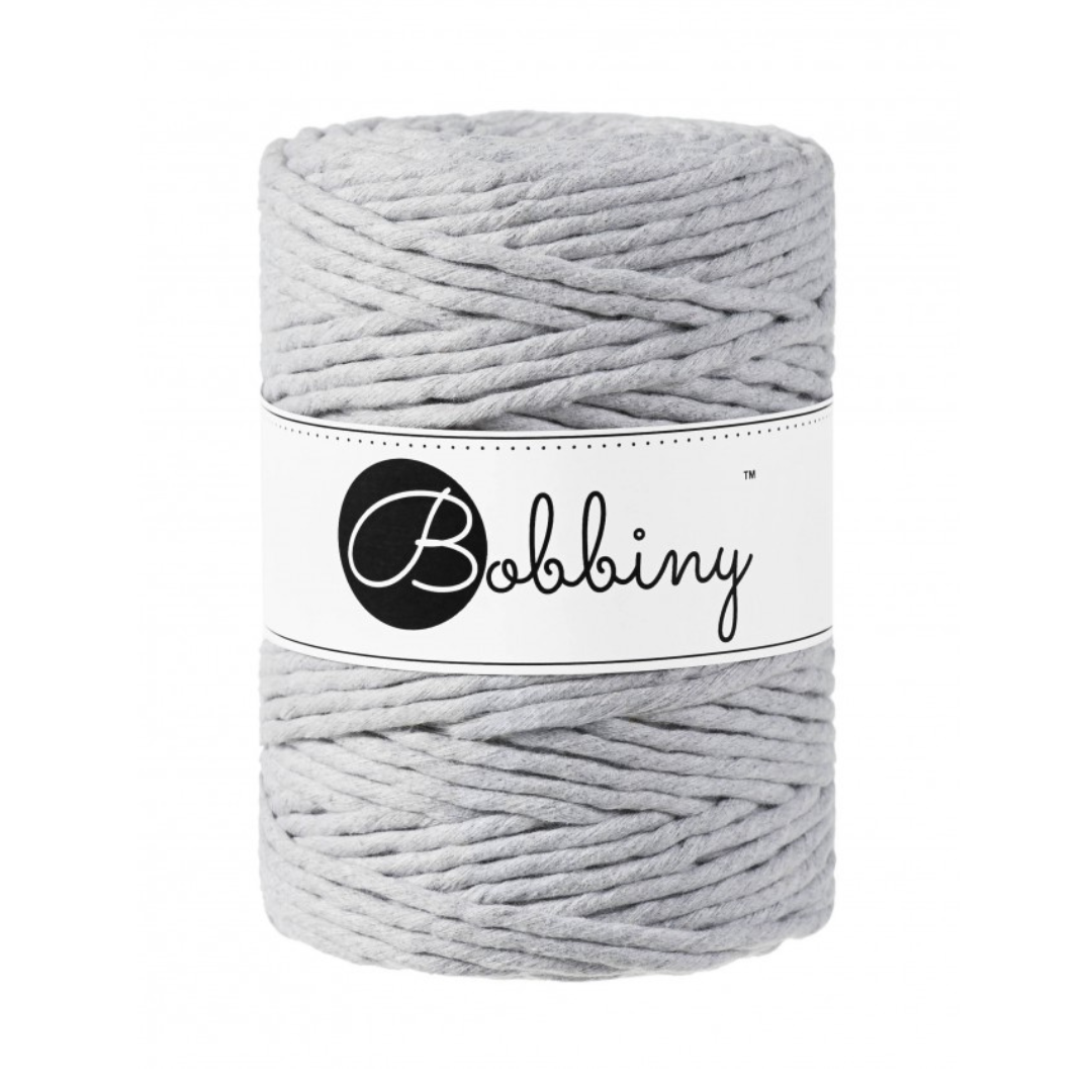 Bobbiny Macramé Cord (5mm) (Light Grey)
