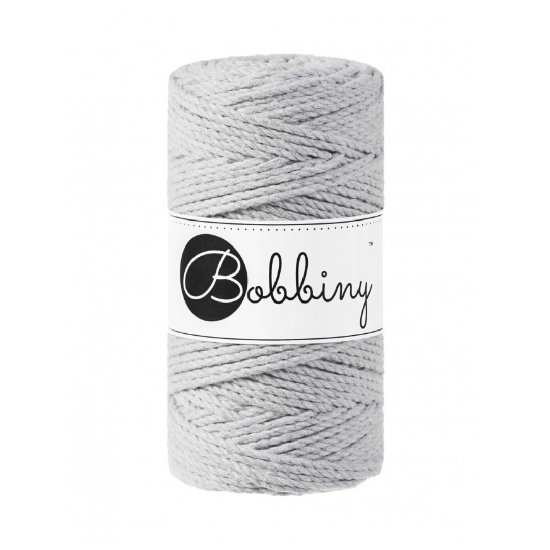 Bobbiny Macramé Rope (3mm) (Light Grey)
