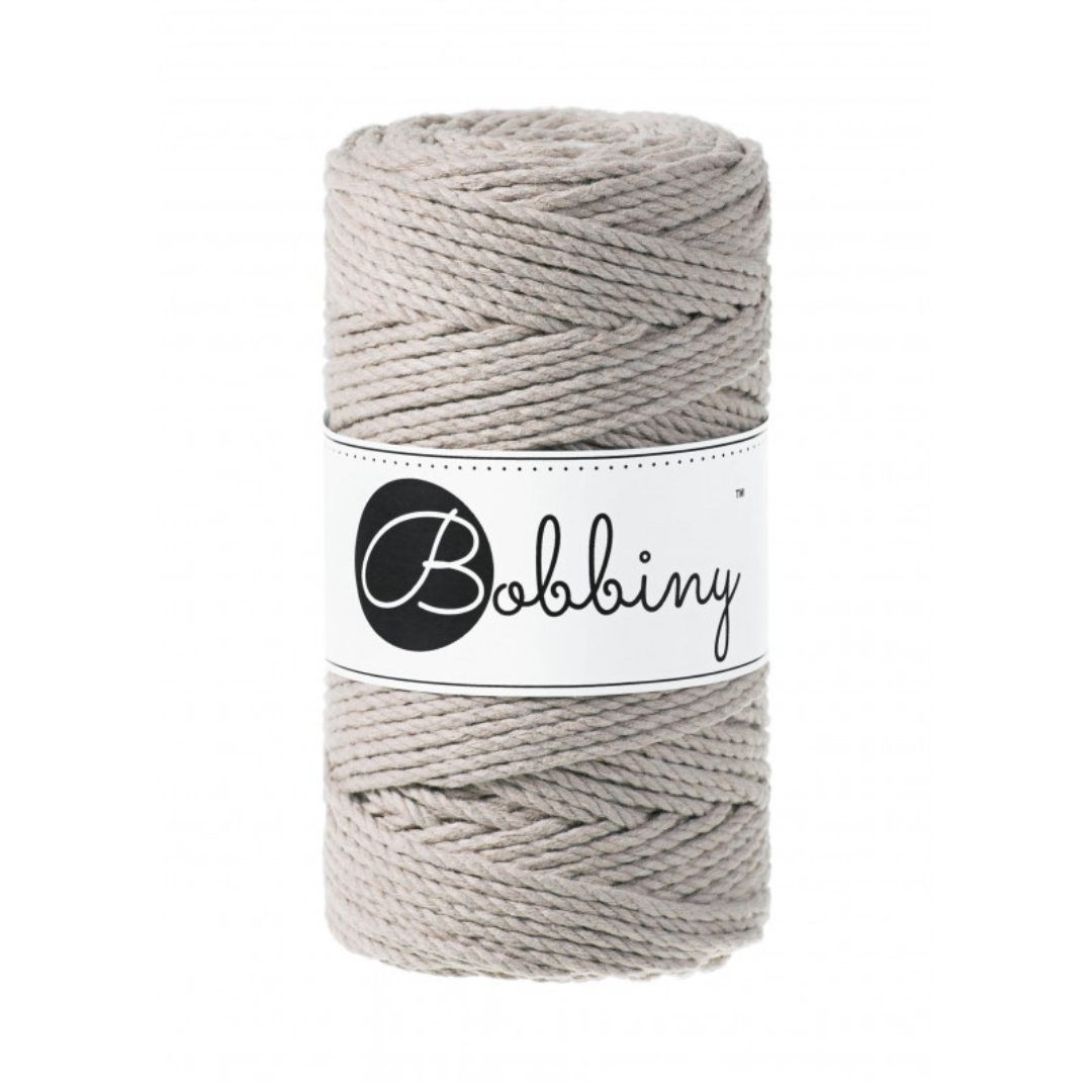 Bobbiny Macramé Rope (3mm) (Pearl)