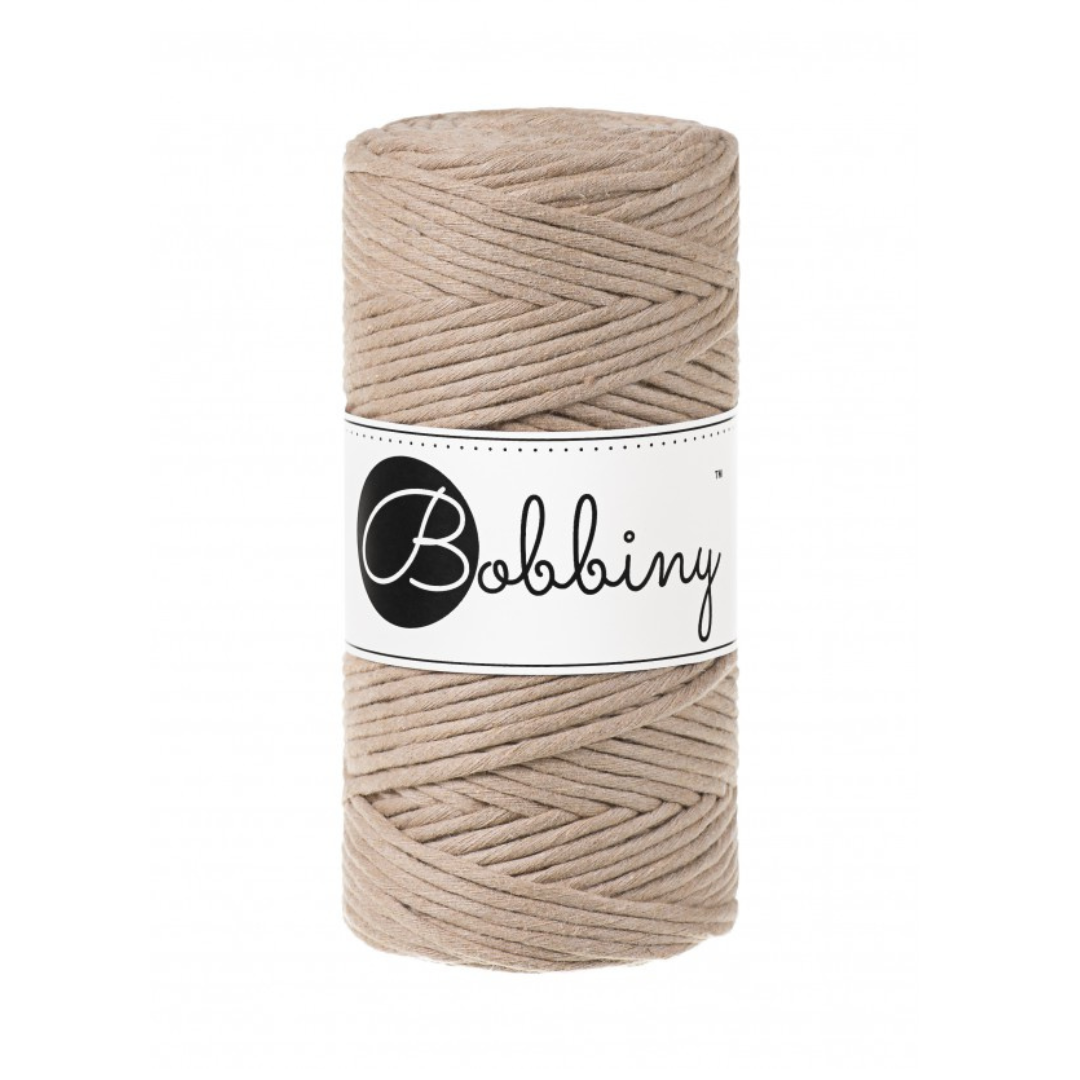 Bobbiny Macramé Cord (3mm) (Sand)