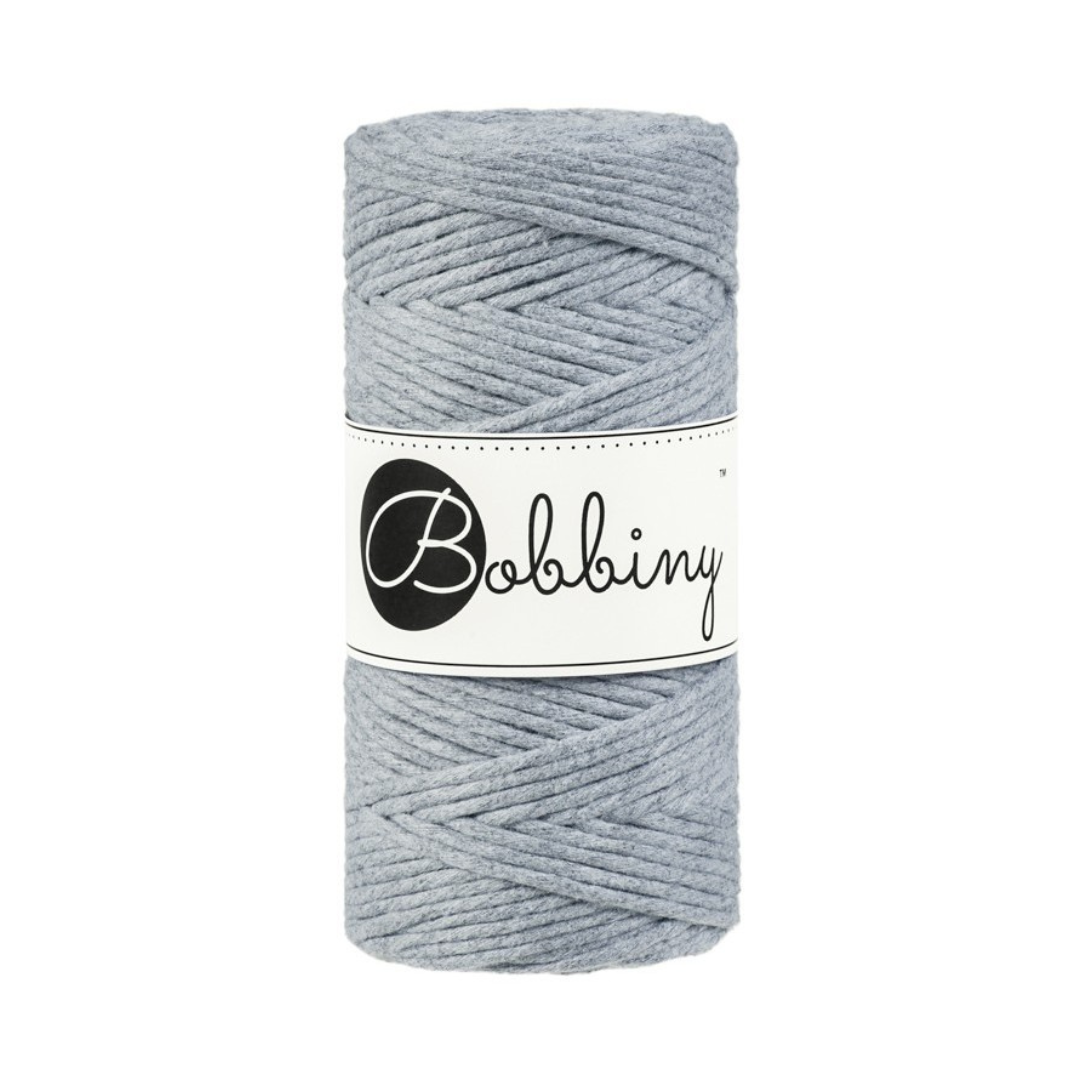 Bobbiny Macramé Cord (3mm) (Silver)