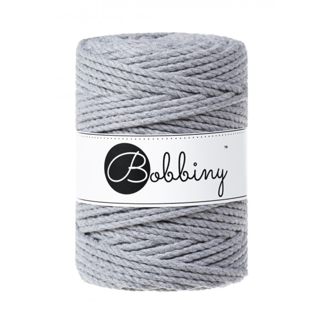 Bobbiny Macramé Rope (5mm) (Silver)