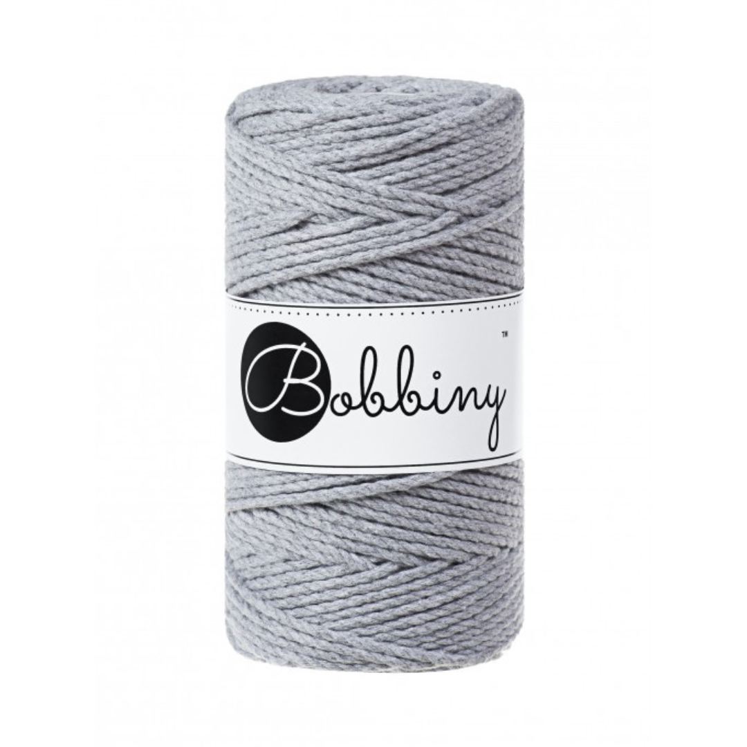 Bobbiny Macramé Rope (3mm) (Silver)