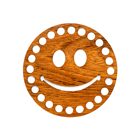 Handmayk Crochet Wood Base (Happy)