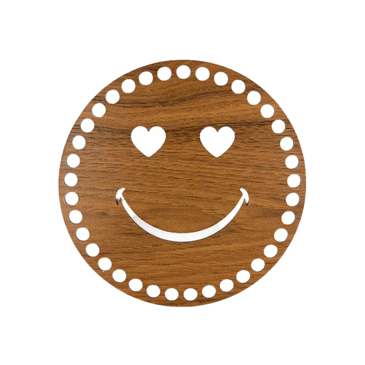 Handmayk Crochet Wood Base (Happy and In Love)