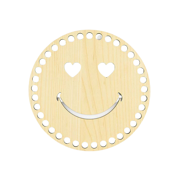 Handmayk Crochet Wood Base (Happy and In Love)