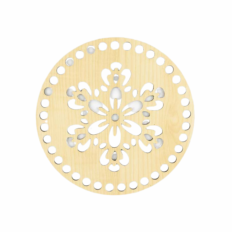 Handmayk Crochet Wood Base (Snowflake)