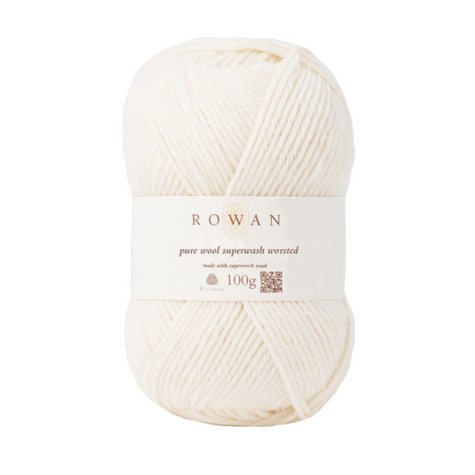 Rowan Pure Wool Superwash Worsted Yarn (Soft Cream)