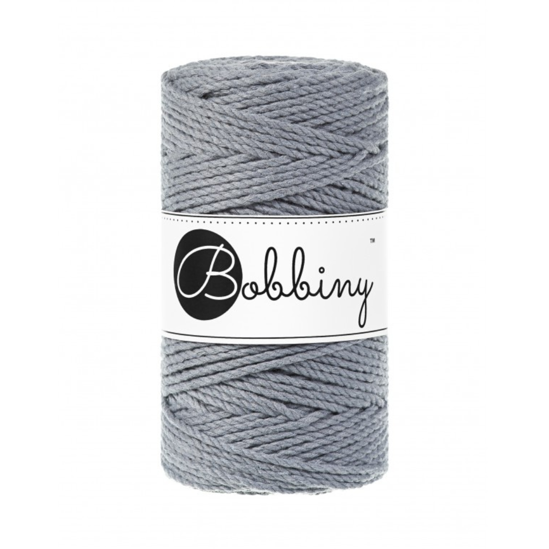 Bobbiny Macramé Rope (3mm) (Steel)