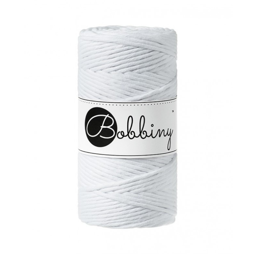 Bobbiny Macramé Cord (3mm) (White)