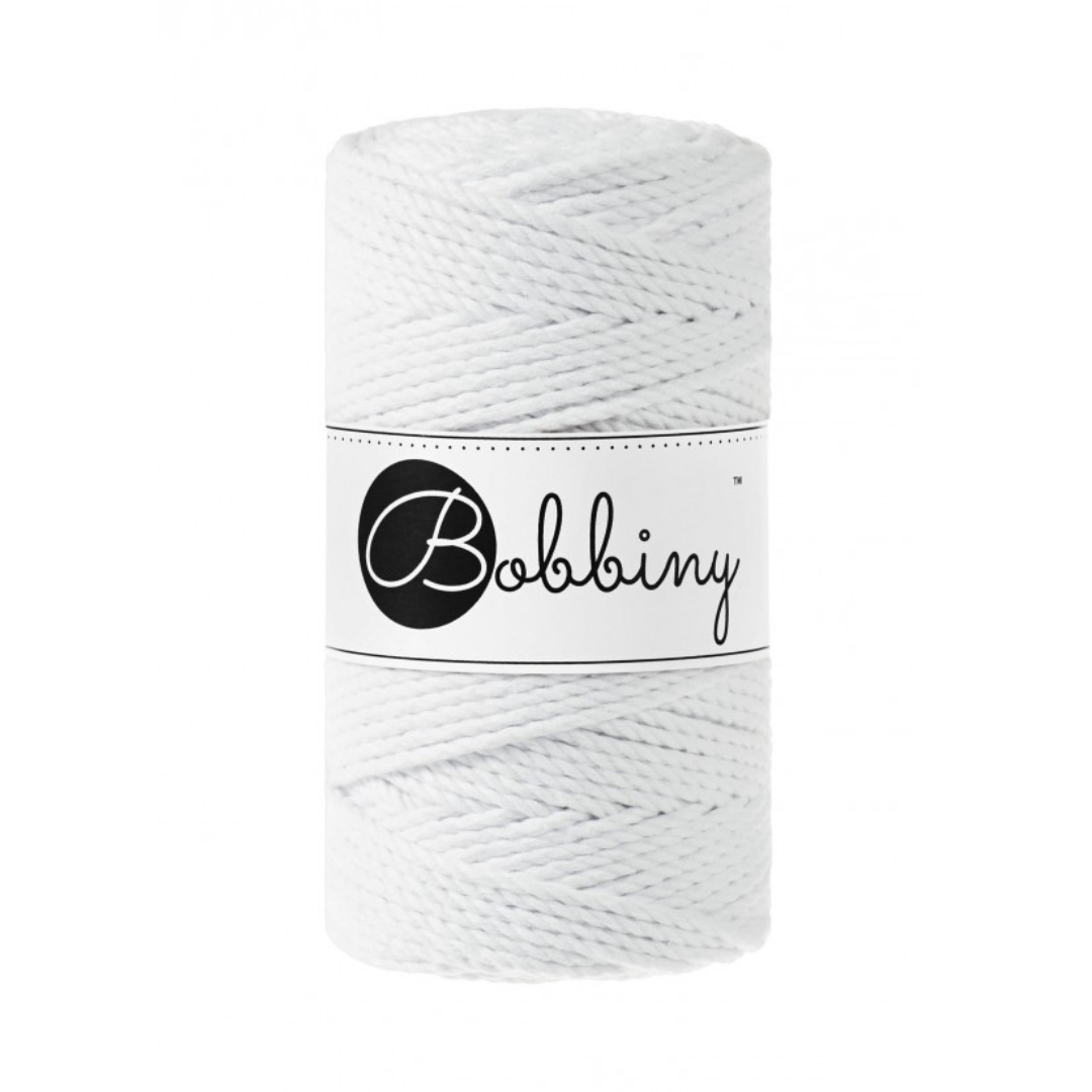Bobbiny Macramé Rope (3mm) (White)