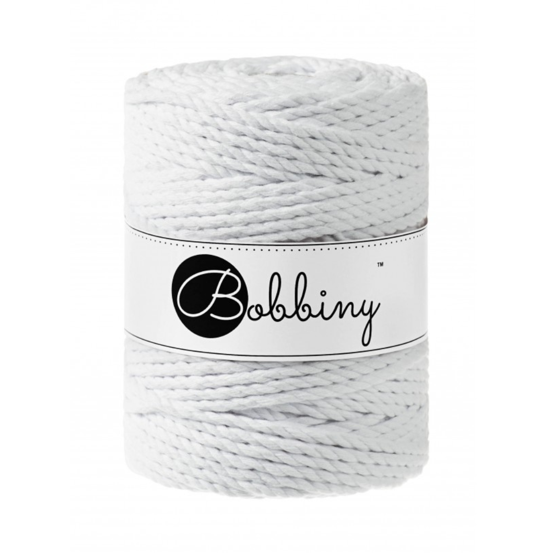 Bobbiny Macramé Rope (5mm) (White)